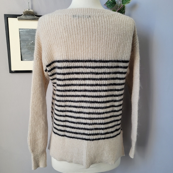 Ahlens Swedish Stripe Mohair Wool Knitted Pullover Sweater XS - Picture 2 of 12